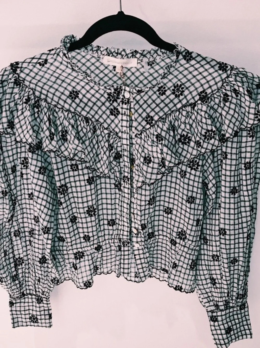 LovehShackFancy Suzanne Ruffle Top